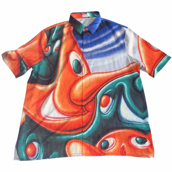 Dior X Kenny scharf mens silk shirt size 42 (L)